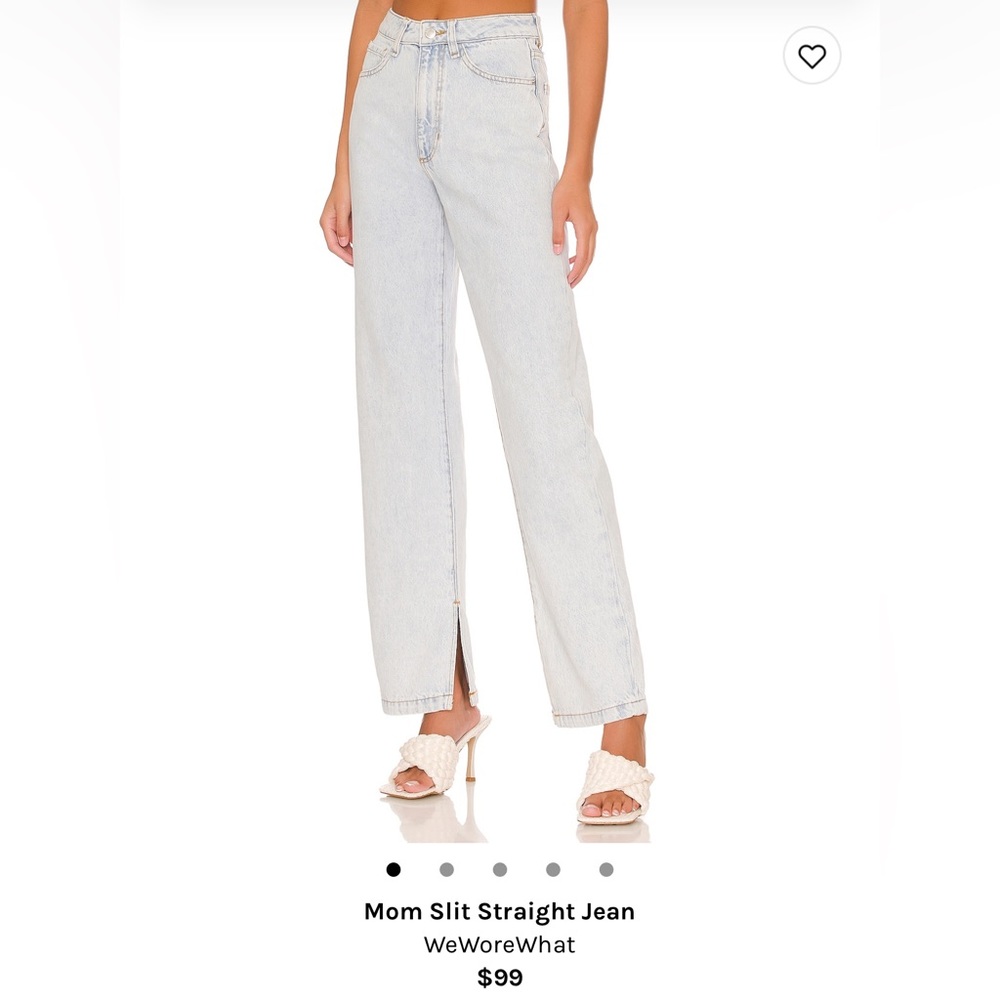 We Wore What Mom Slit Straight Jean